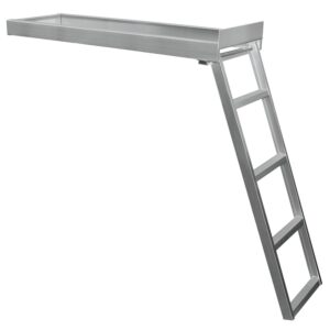 Flat Front Under-Deck Pontoon Ladder (4-Step)