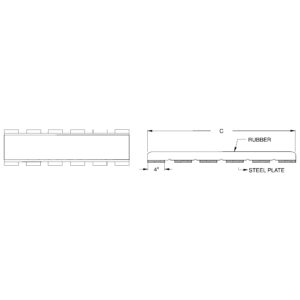 Johnson Duramax Modular Bumper - Segmented Tow Knee (1/2” x 10” x 35-1/2”)