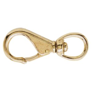 Brass Swivel Eye Snap with Spring Loaded Hook (Length 3-1/4")