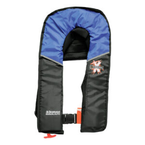 33 Gram Adult Inflatable Life Vest (Blue/Black, Automatic)