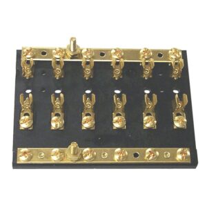 Hot Feed/Common Ground Fuse Block (6 Gang)