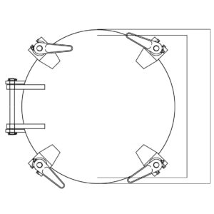 15” x 23” 4-Dog Bolt Hatch - 93 lbs. (Stainless Steel)